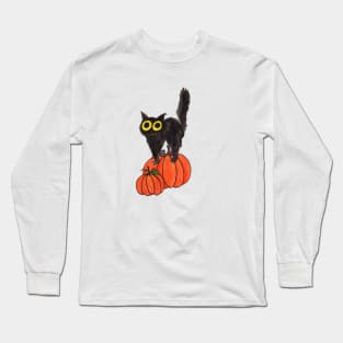 Pumpkin Kitty Long Sleeve T-Shirt